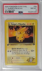 V1685: 2000: L.T. Surge's Pikachu: 84/132: 1ST Edition: Gym Challenge: PSA: 8: NM-MT: 102261238